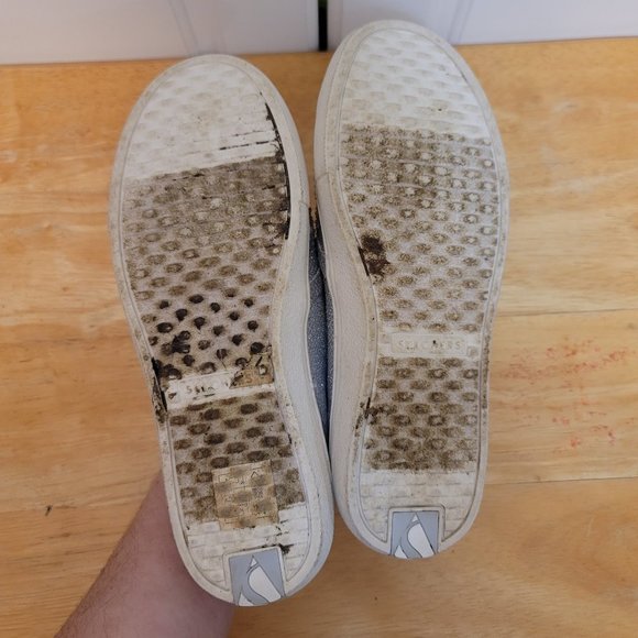 Skechers Silver Iridescent Sparkle Stud Rhinestone Flats - Picture 4 of 9